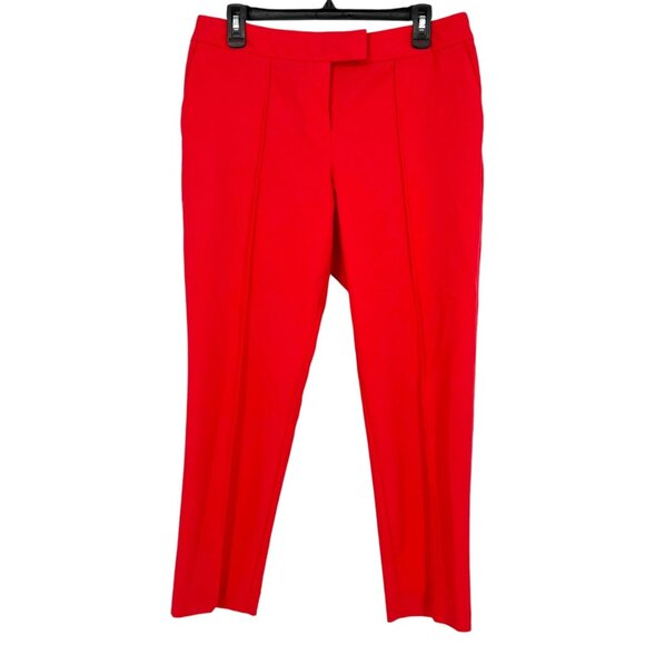 Worthington Flat Front Ankle Pants Salmon Bright Pink Size 8 - Picture 1 of 8